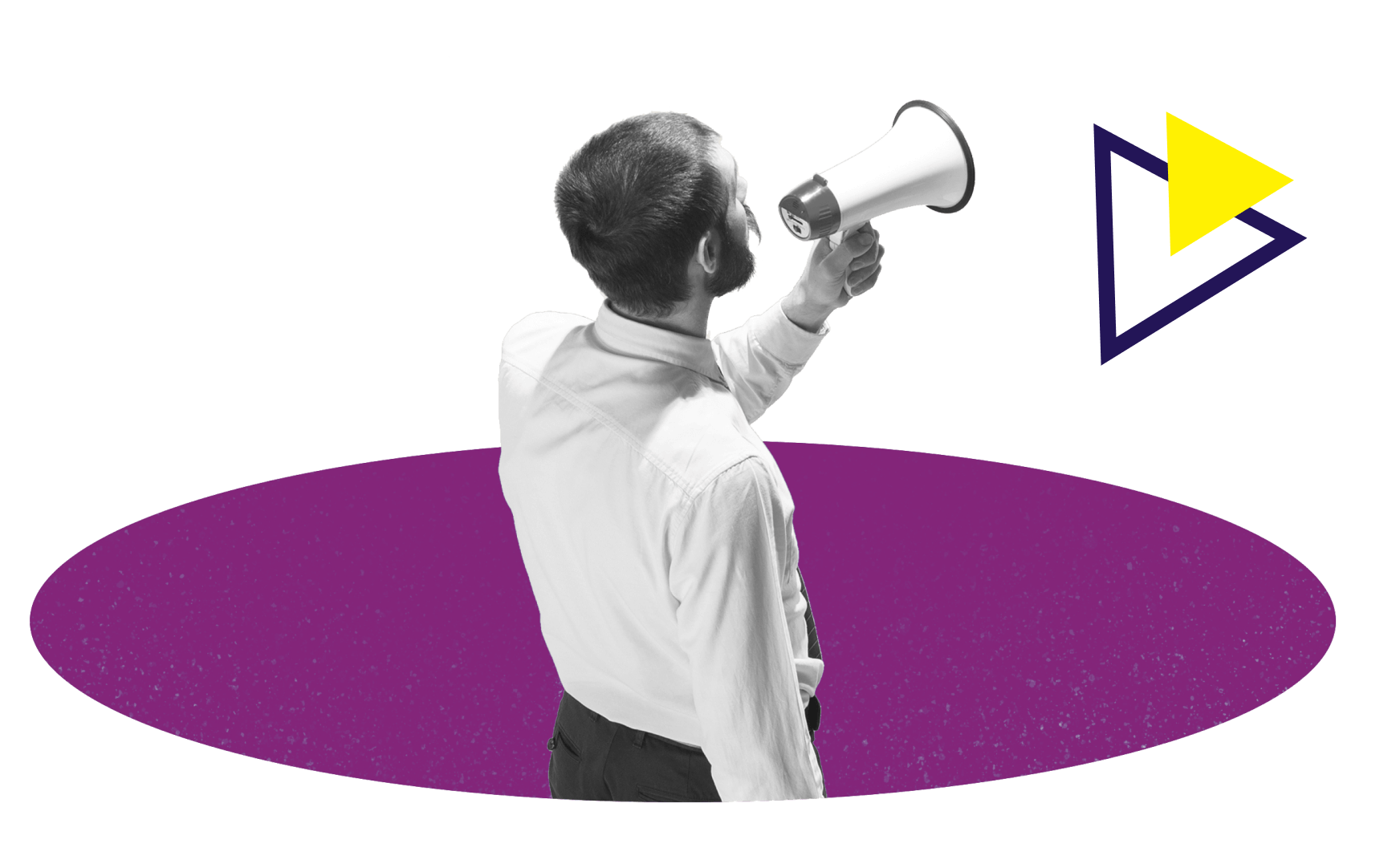 A man using a megaphone